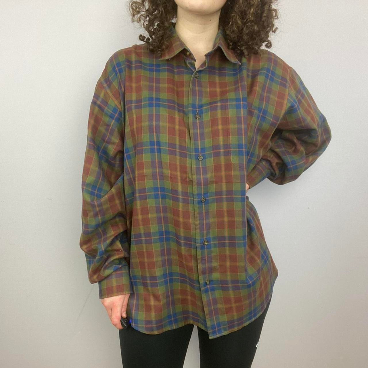 1980s/90s Vintage Chequered Peter England Flannel Shirt - Multi