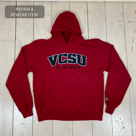 2000s VCSU Champion Vikings Activewear Sport Hoodie - Repair & Re-wear Item