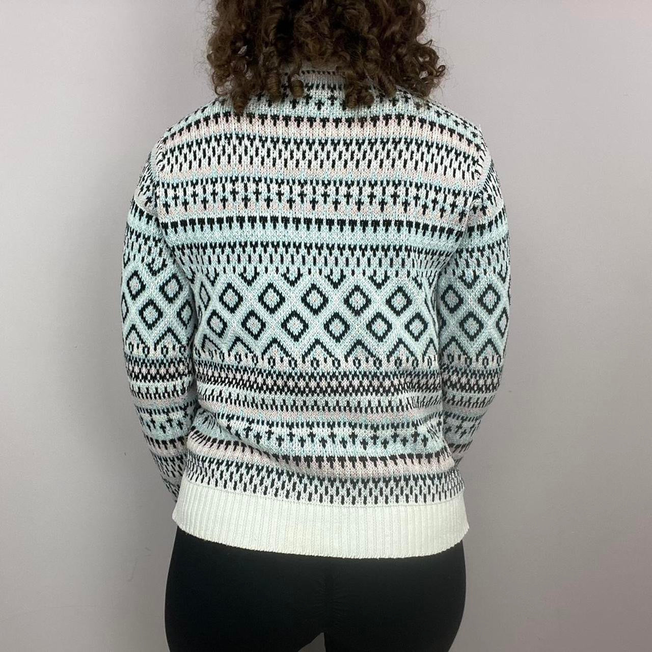 1990s Knitted Patterned Woollen Sweater