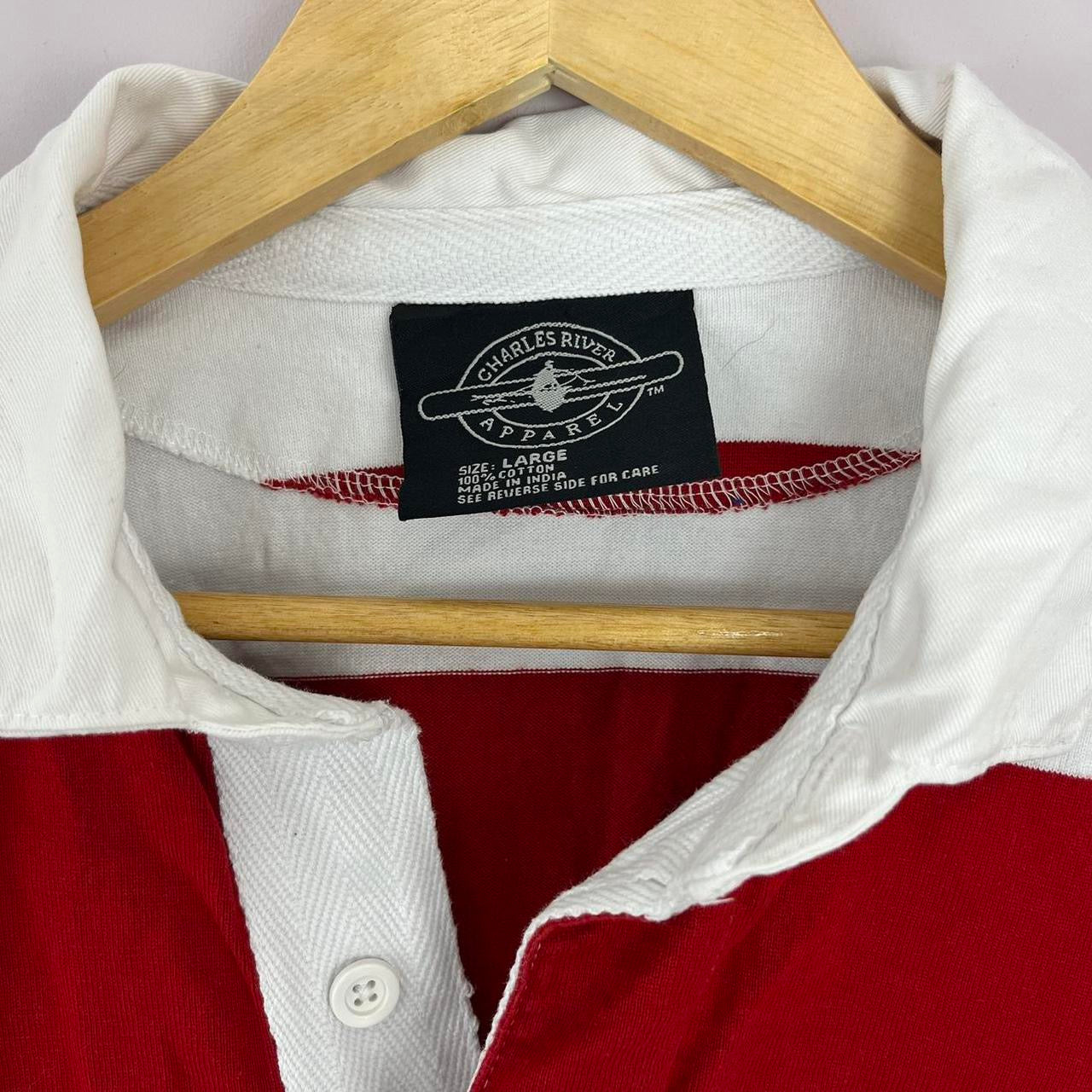 1990s Charles River Apparel Rugby Shirt