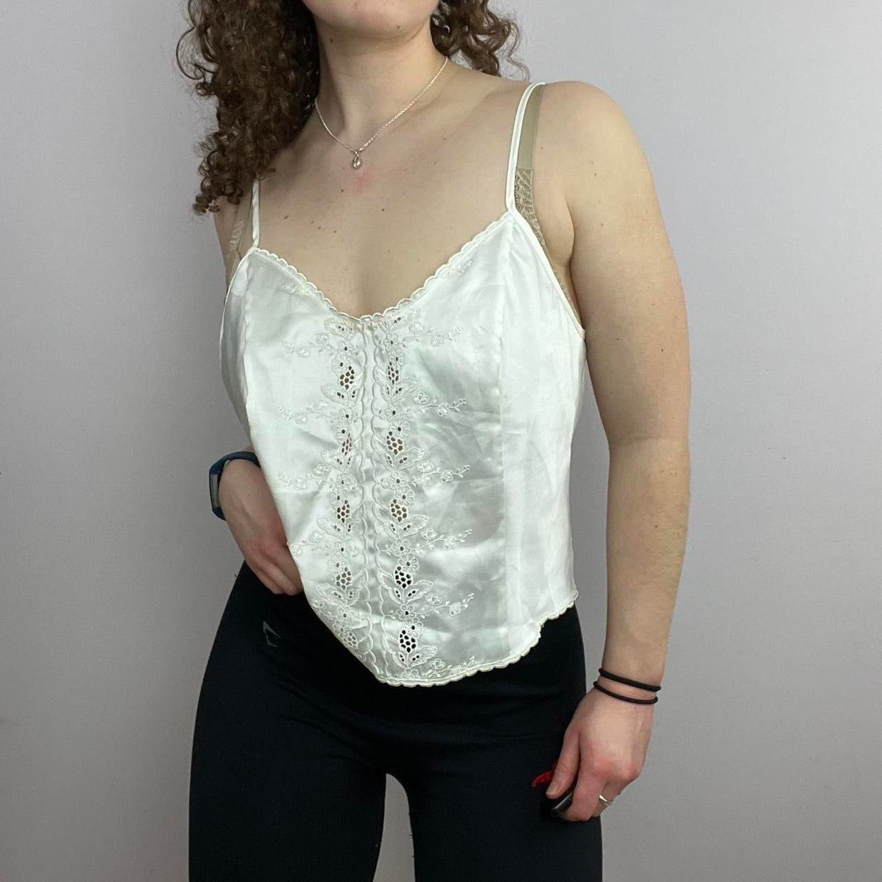 1990s St Michael Silky Vintage Cropped Vest