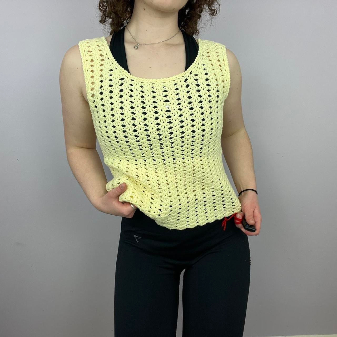 1960s Handmade Knitted Tank Top