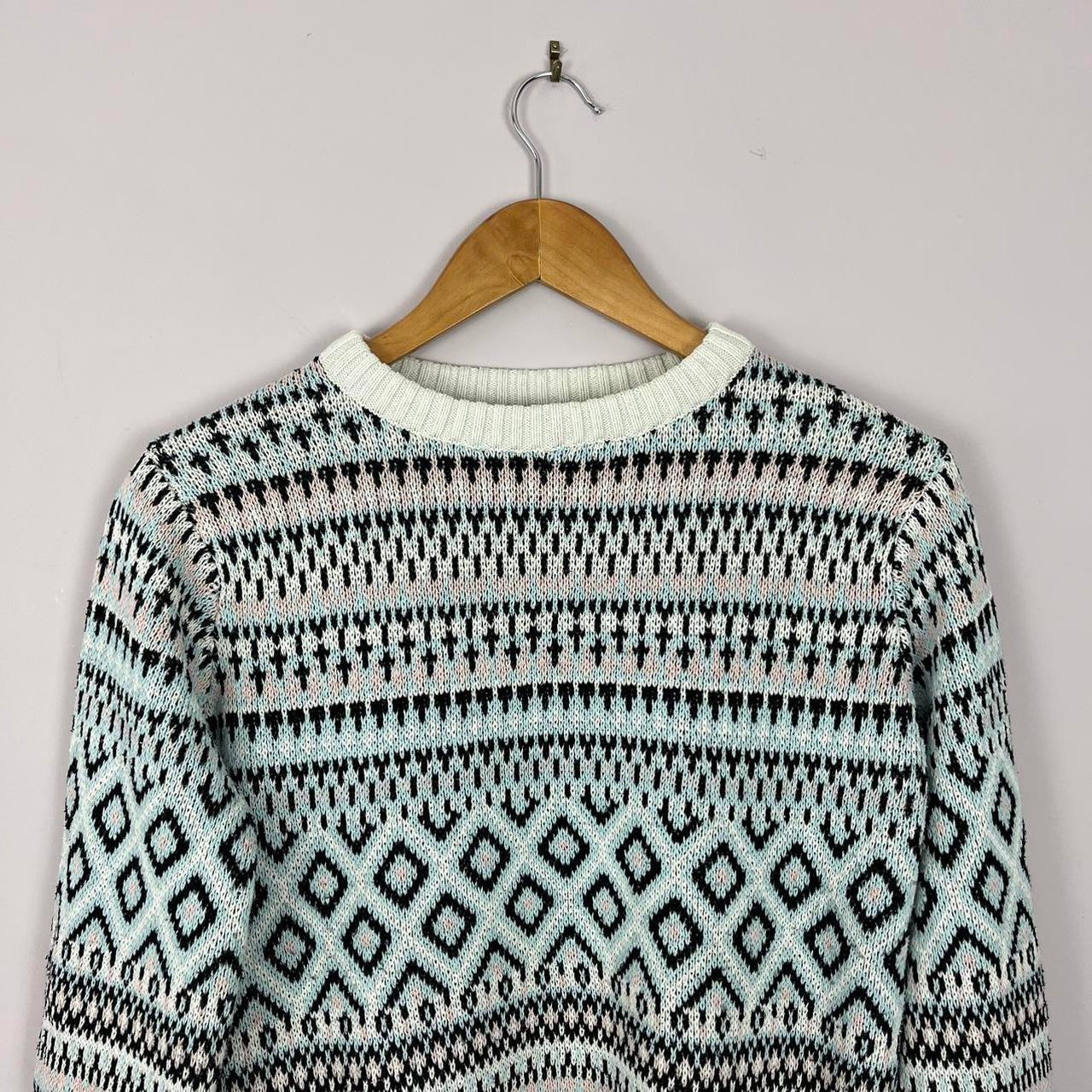 1990s Knitted Patterned Woollen Sweater