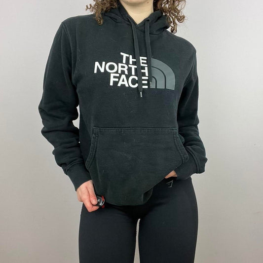 2000s The North Face Graphic Activewear Sport Hoodie - Black