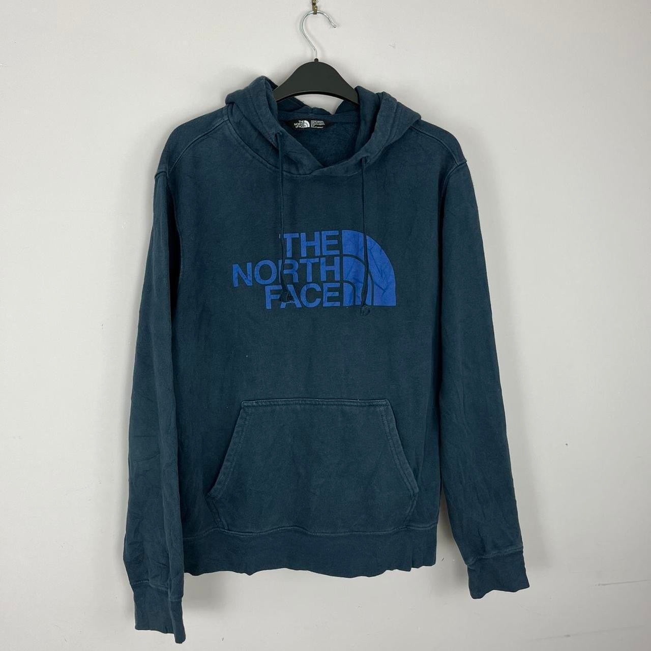 2000s The North Face Graphic Activewear Sport Hoodie - Navy