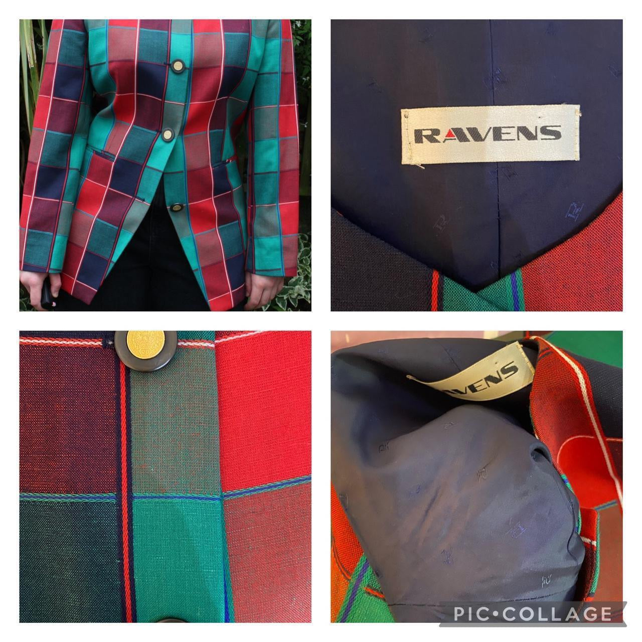 1980s Colourful Chequered Blazer