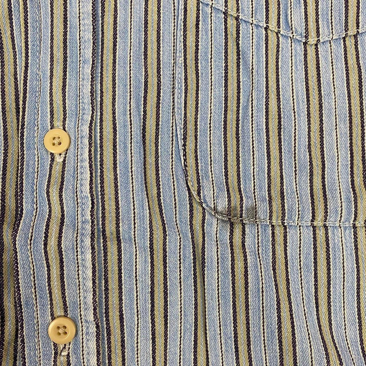 1970s Vintage Striped Flannel Shirt - Repair & Re-wear Item