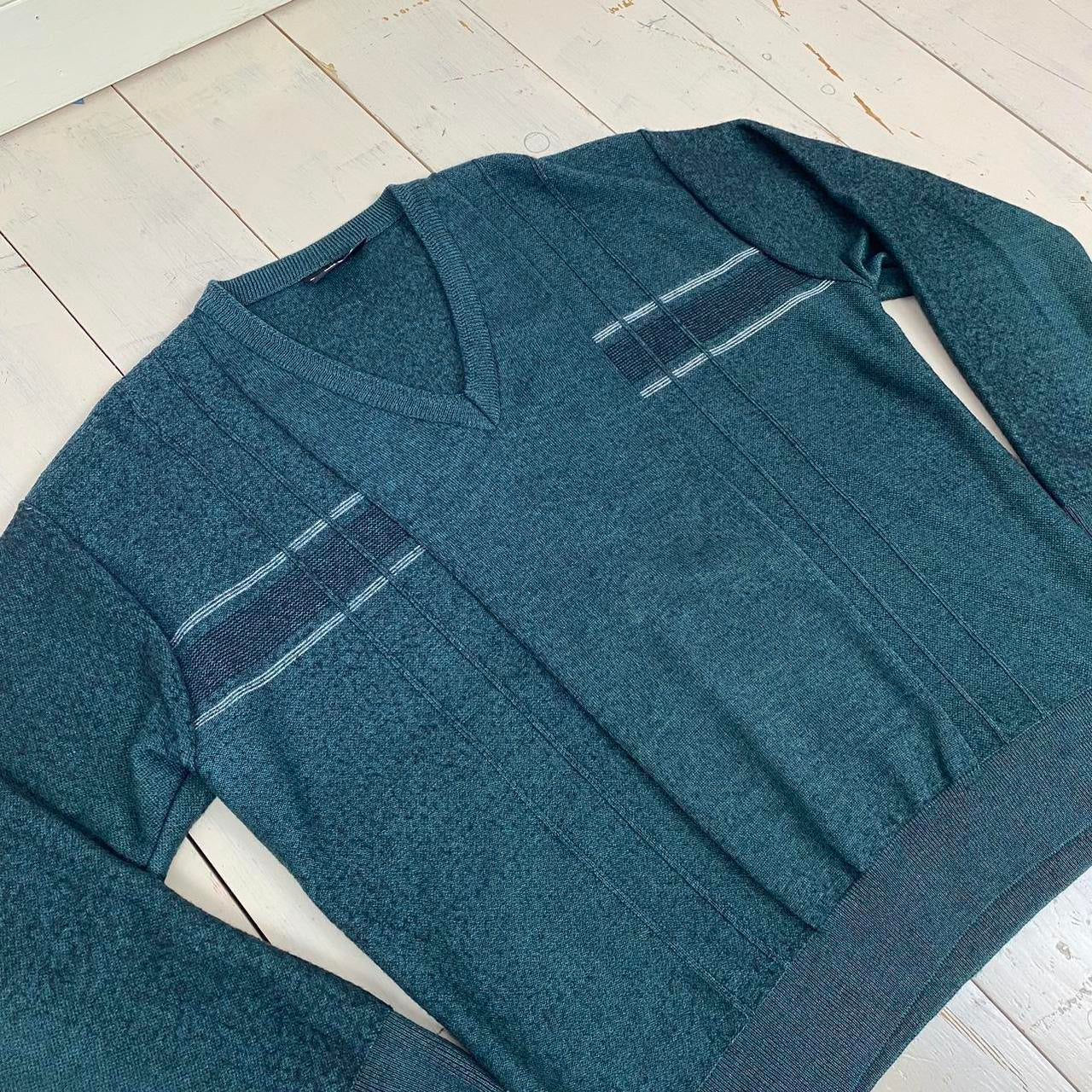 1970s Knitted Relaxed Grandad Sweater Jumper - Forest Green