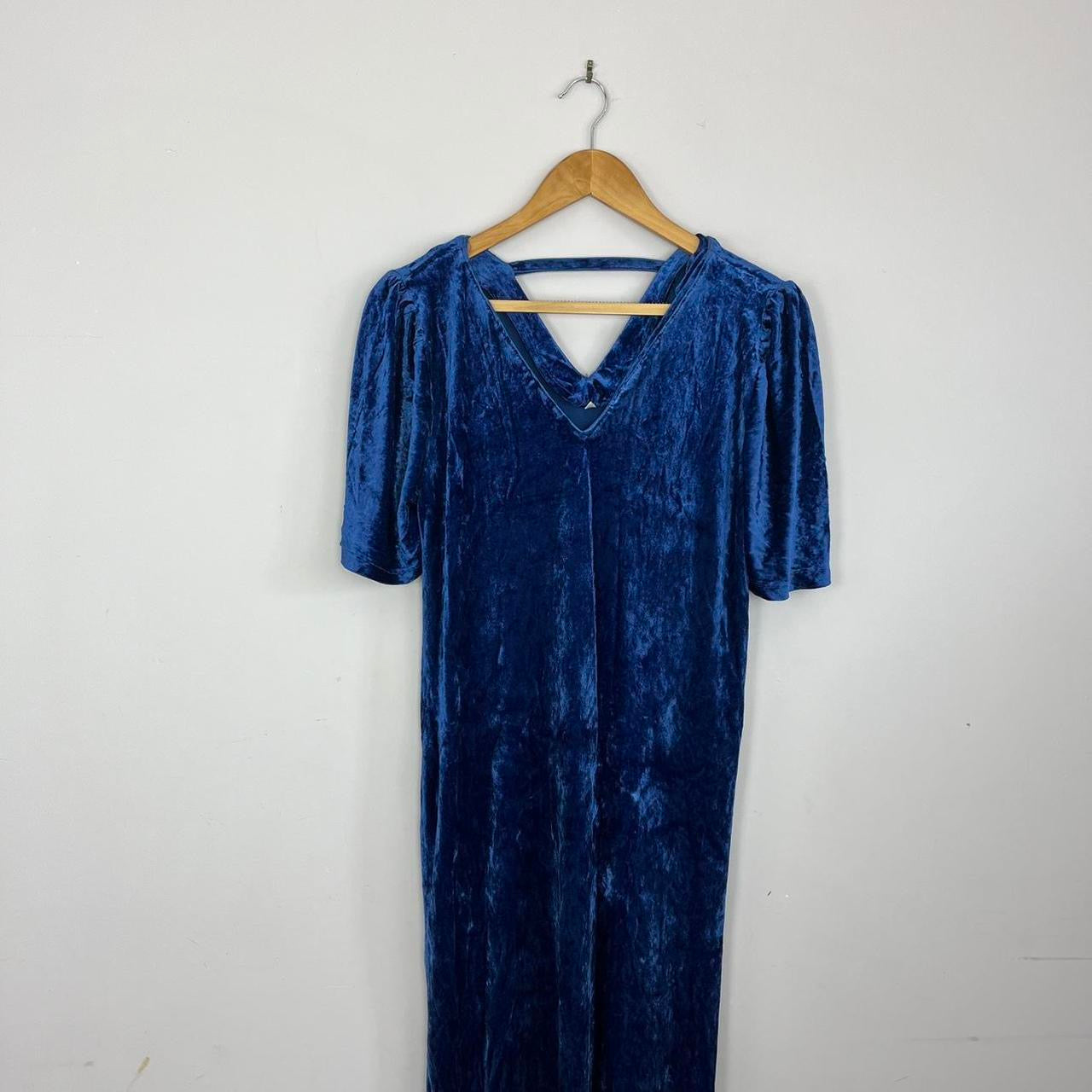 1980s/90s Faux Velvet Midi Dress