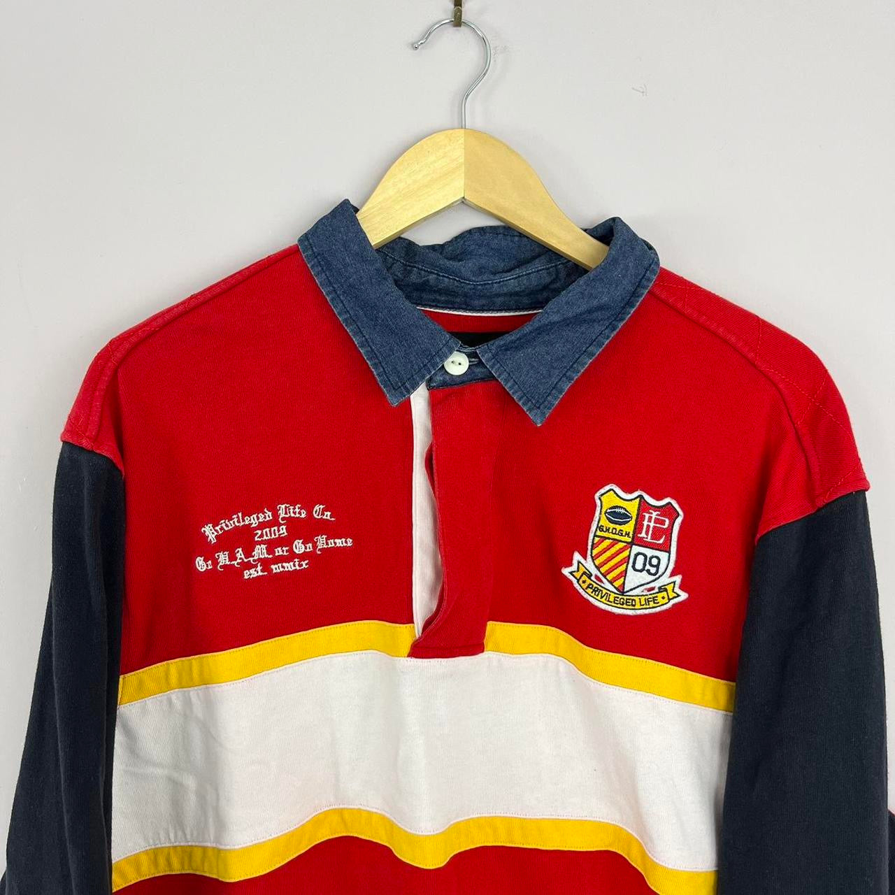 2000s Privileged Life Mid-Stripe Rugby Shirt