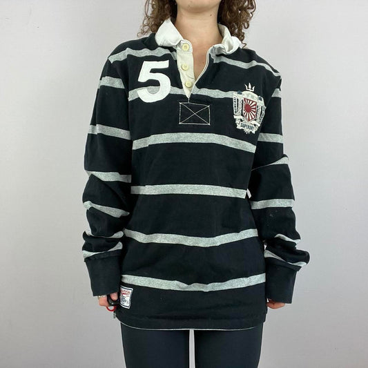 1990s Superdry Striped Rugby Shirt