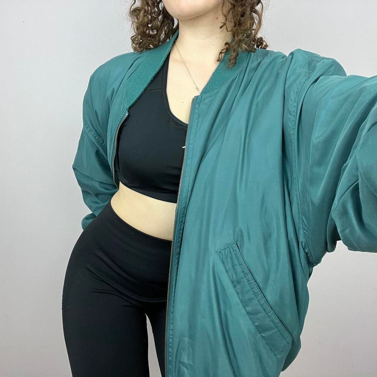 1990s Faux Silk Bomber Jacket