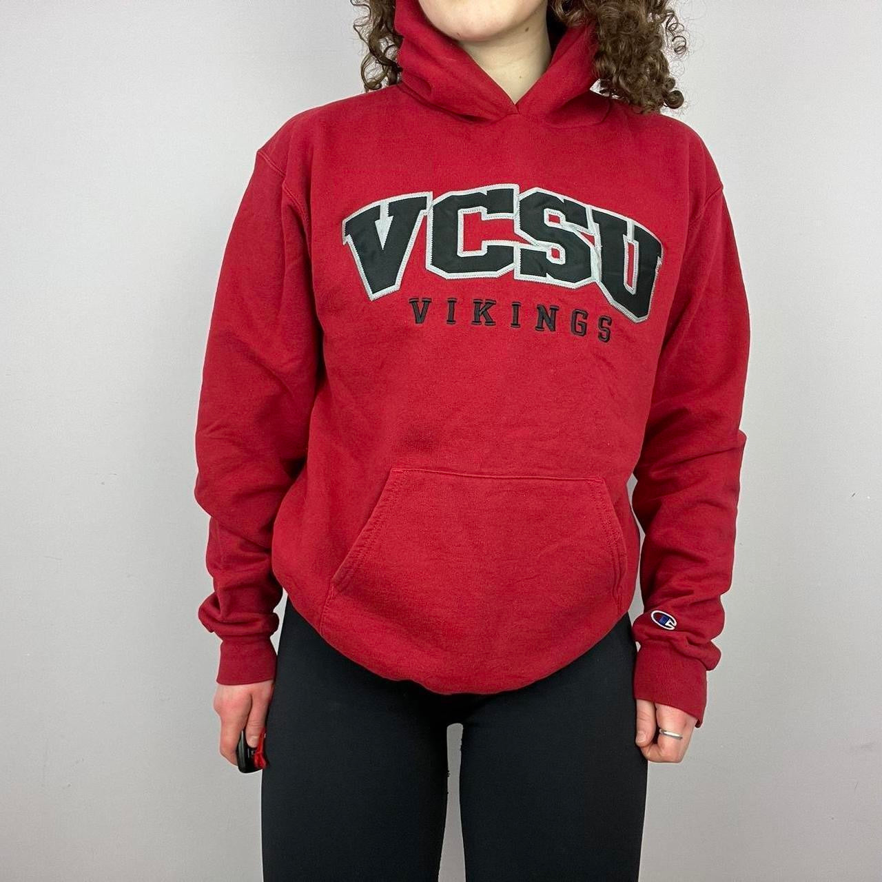 2000s VCSU Champion Vikings Activewear Sport Hoodie - Repair & Re-wear Item