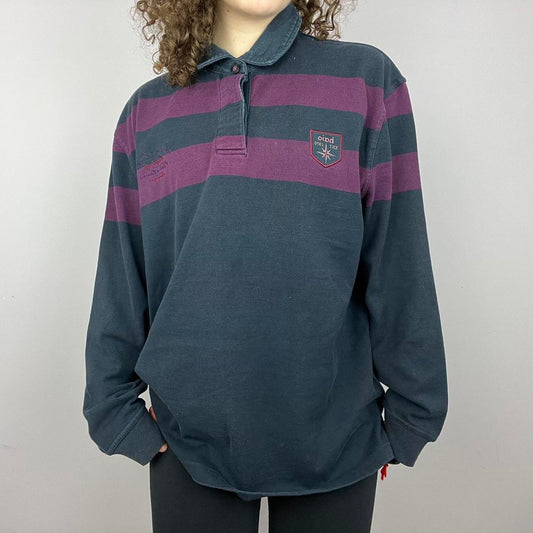 1990s Hajo Half Stripe Rugby Shirt