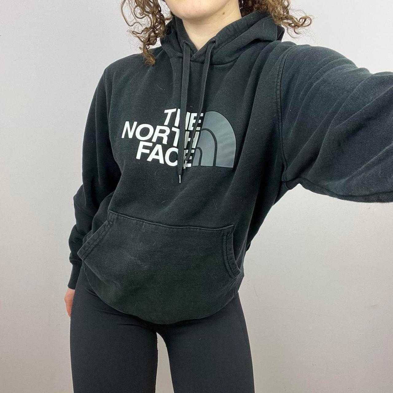 2000s The North Face Graphic Activewear Sport Hoodie - Black