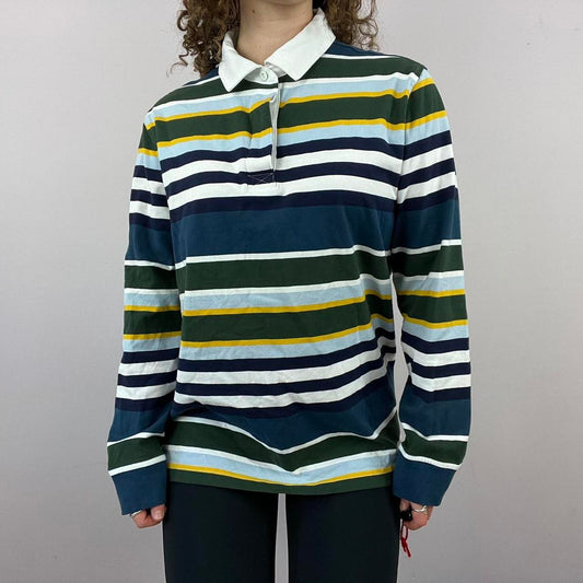 2000s Club Room Striped Rugby Shirt