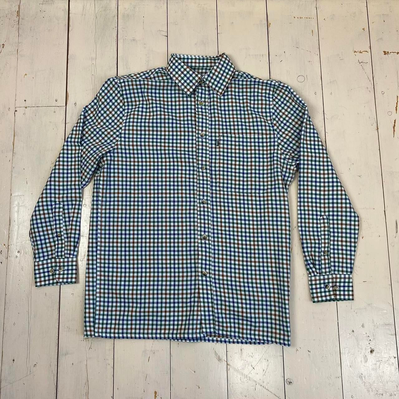 1990s Vintage Chequered Flannel Shirt - Green