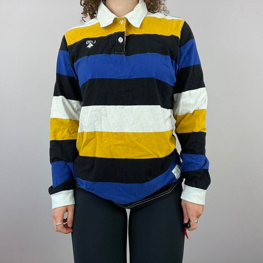 2000s Lifted Research Striped Rugby Shirt