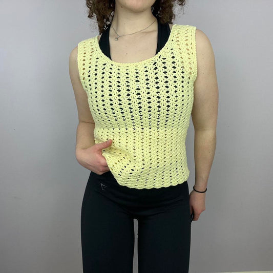 1960s Handmade Knitted Tank Top