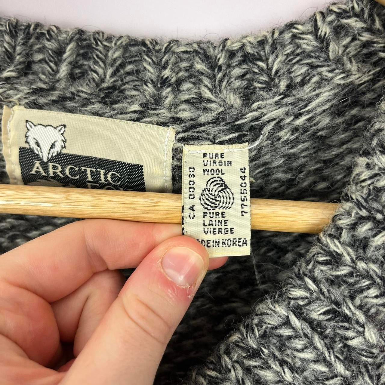 1990s Knitted Arctic Fox Woollen Sweater