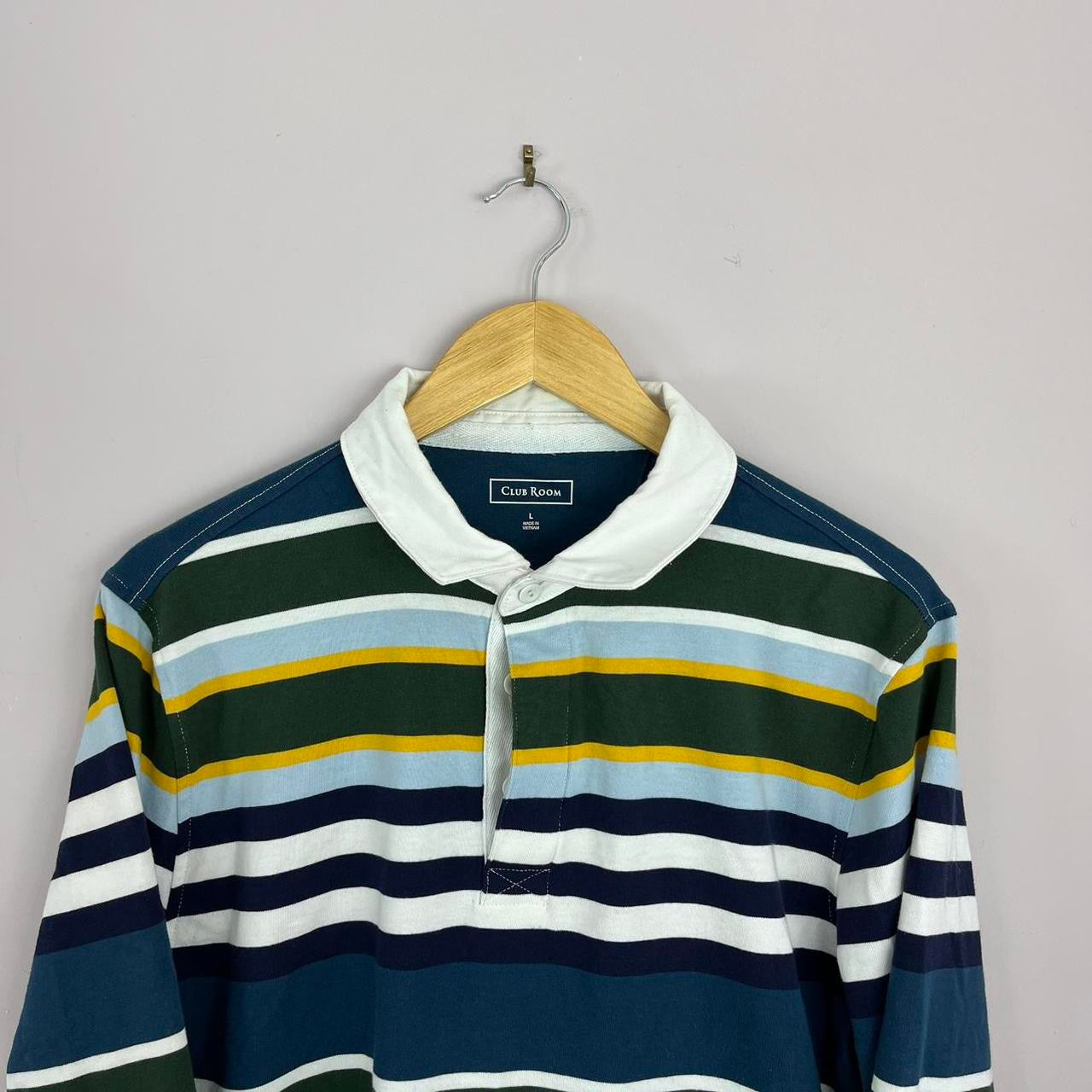 2000s Club Room Striped Rugby Shirt