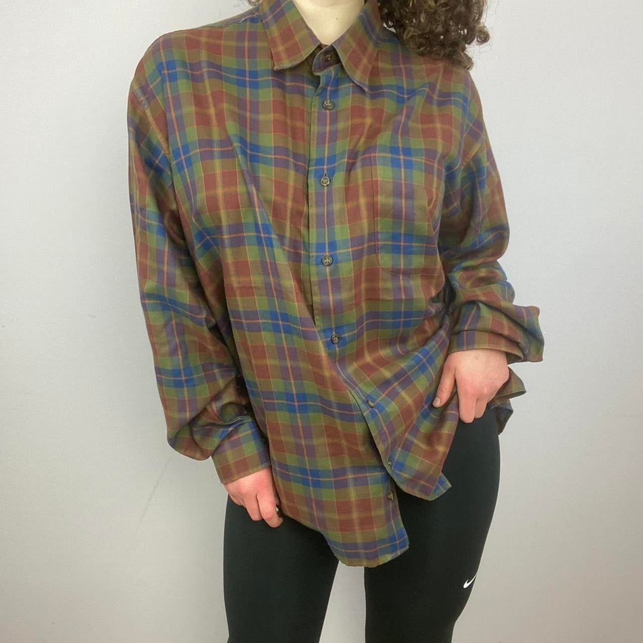 1980s/90s Vintage Chequered Peter England Flannel Shirt - Multi