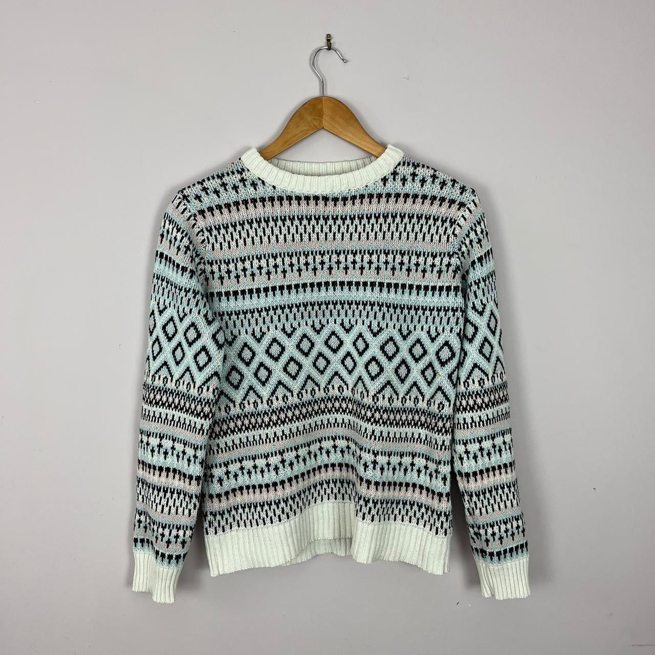 1990s Knitted Patterned Woollen Sweater