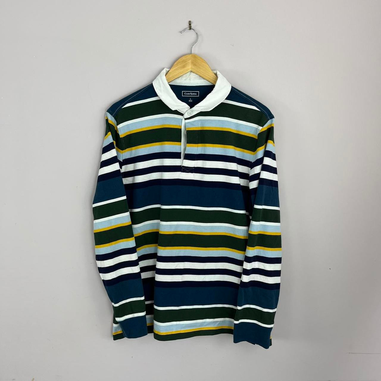 2000s Club Room Striped Rugby Shirt