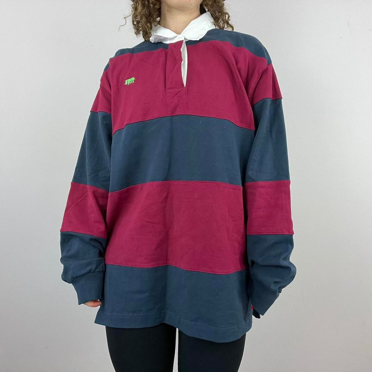 1990s Warthog Striped Rugby Shirt