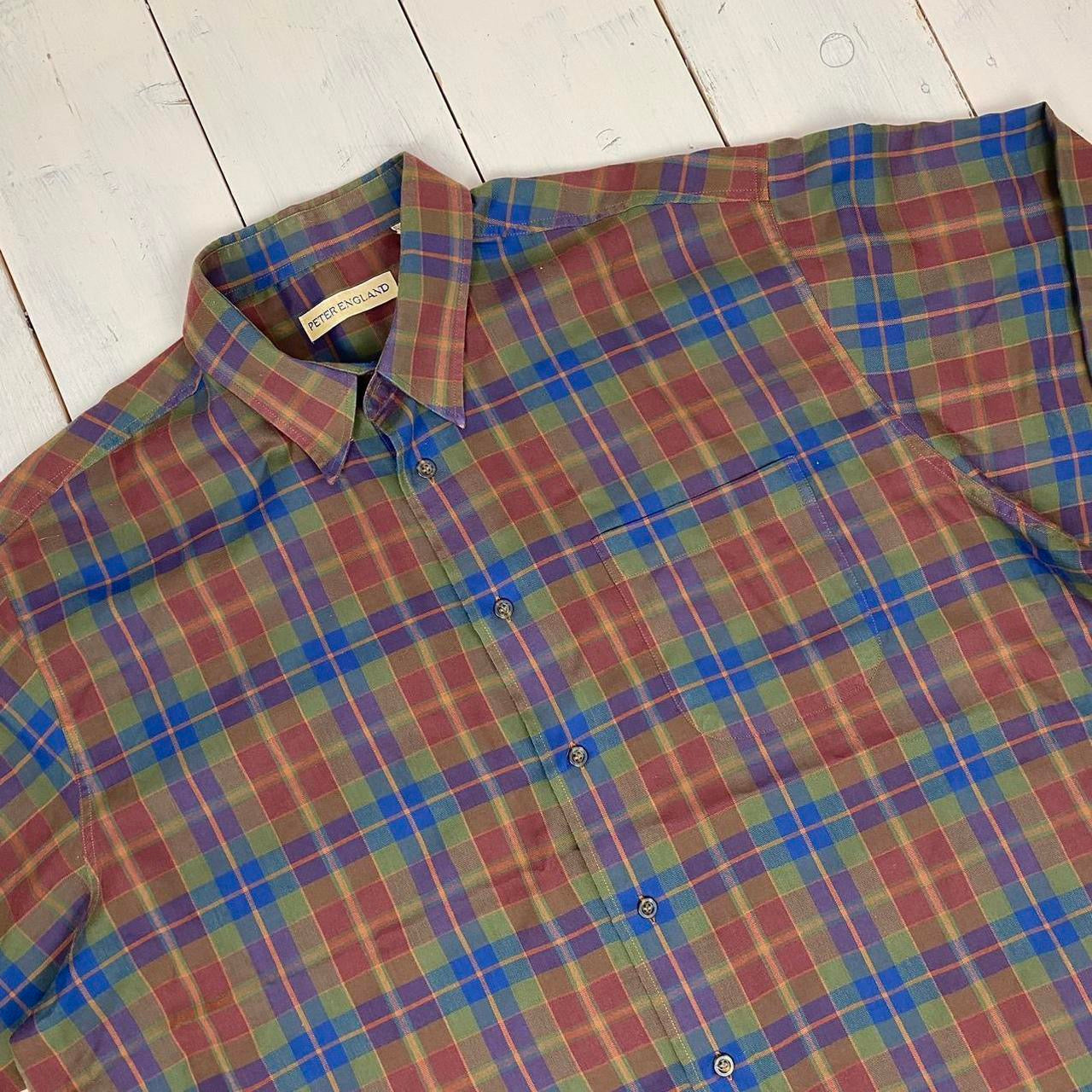 1980s/90s Vintage Chequered Peter England Flannel Shirt - Multi