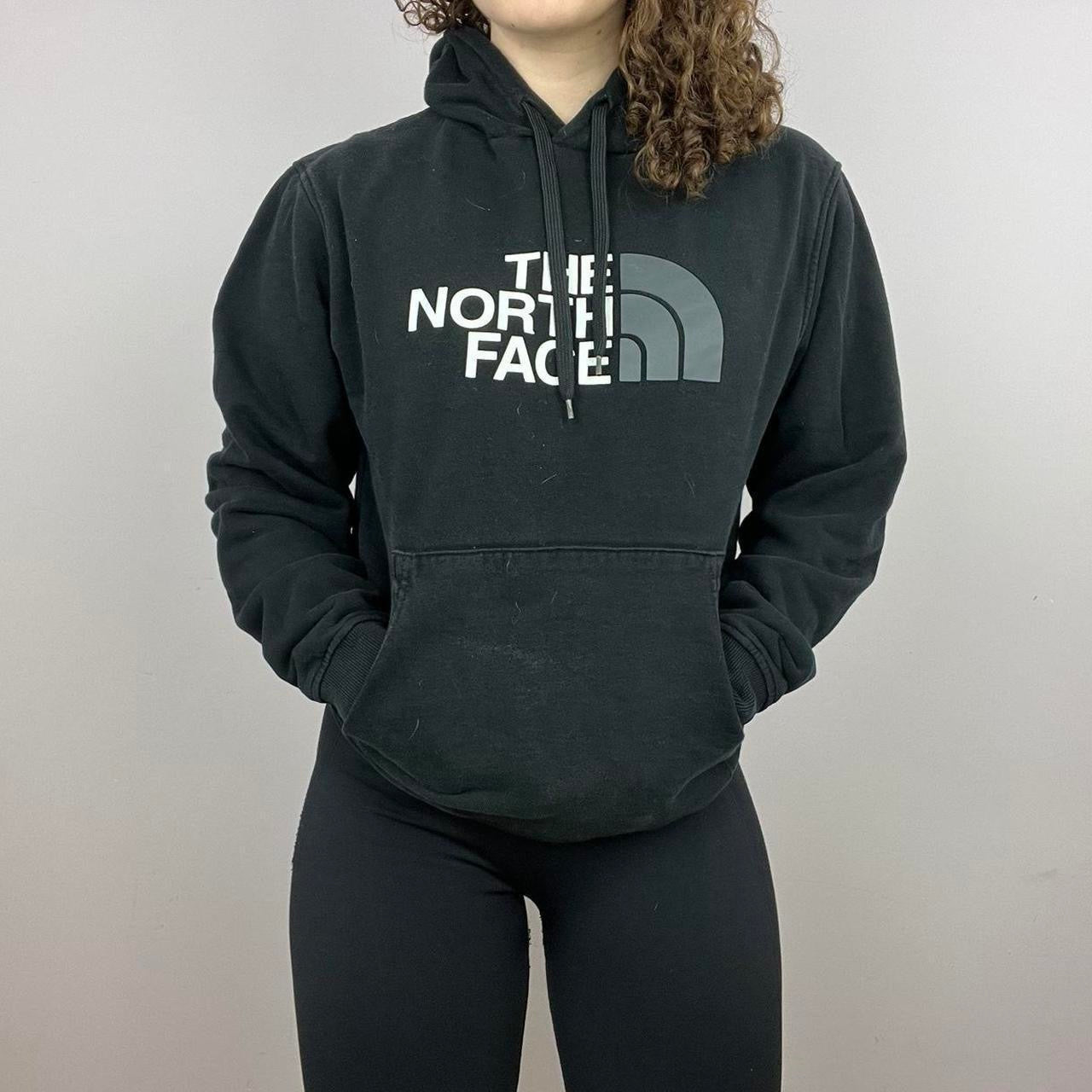 2000s The North Face Graphic Activewear Sport Hoodie - Black