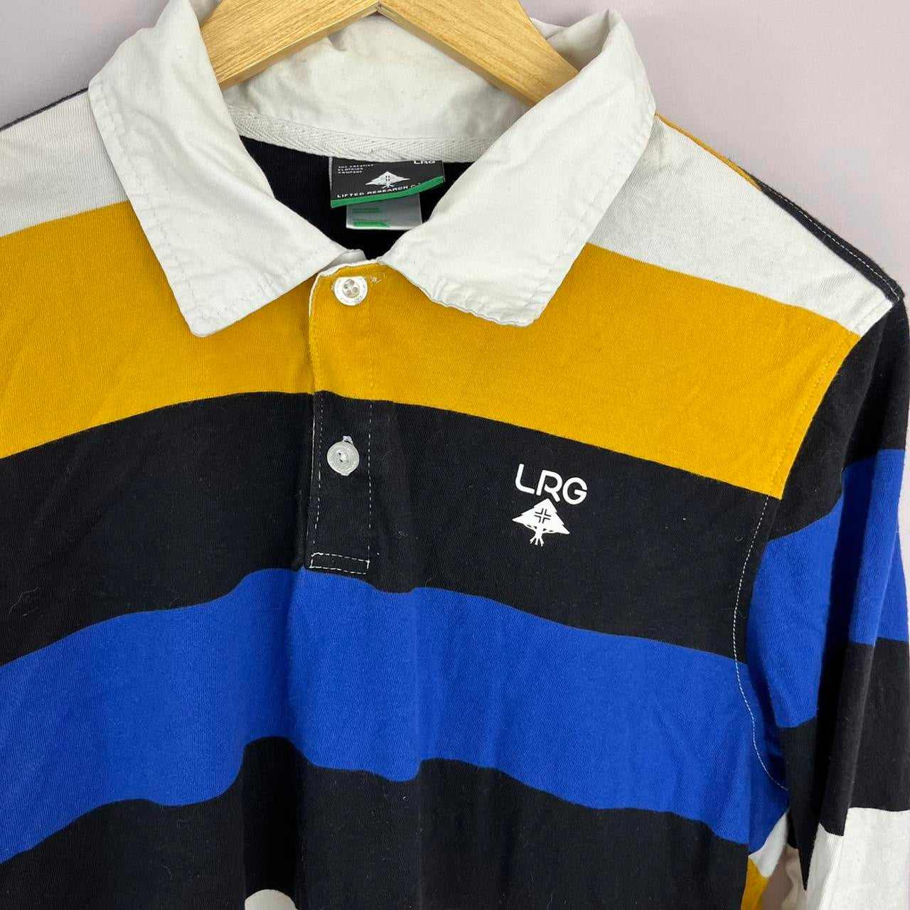 2000s Lifted Research Striped Rugby Shirt